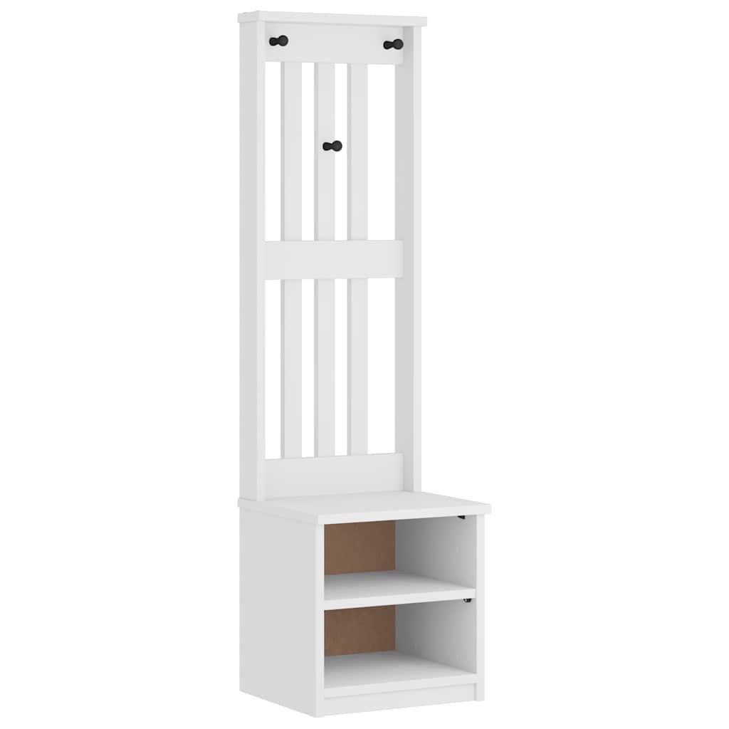 Albero Da Ingresso Sandnes Bianco 45x40x159,5 Cm Legno Di Pino - Image 5