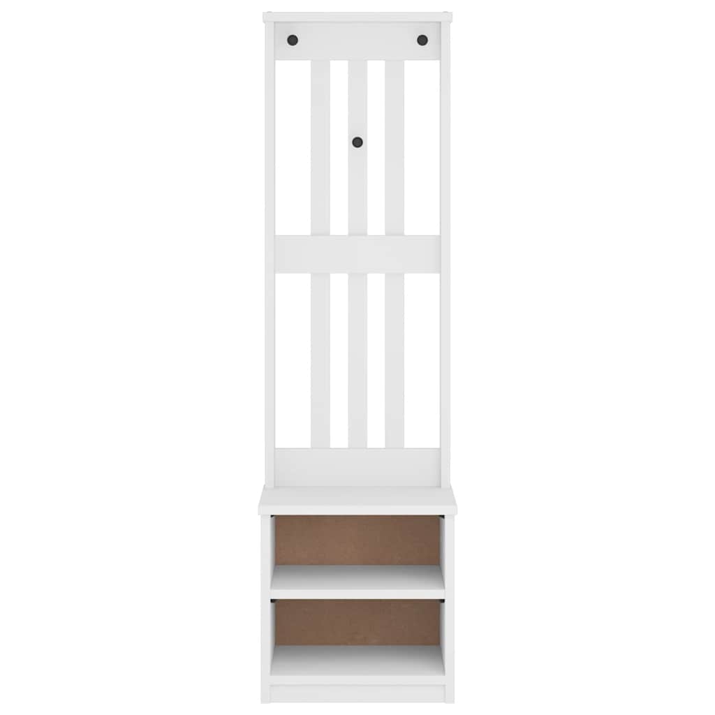 Albero Da Ingresso Sandnes Bianco 45x40x159,5 Cm Legno Di Pino - Image 6