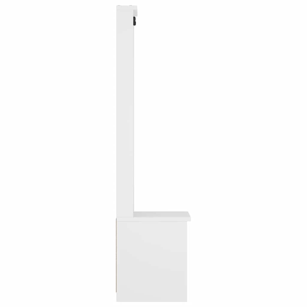 Albero Da Ingresso Sandnes Bianco 45x40x159,5 Cm Legno Di Pino - Image 4