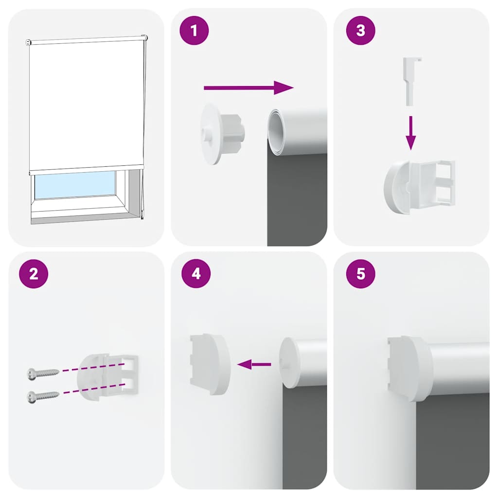 Tenda A Rullo Oscurante 160x150 Cm Larghezza Tessuto 156,6 cm - Image 4