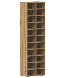 Scarpiera Rovere Artigianale 54x34x183 Cm In Legno Multistrato