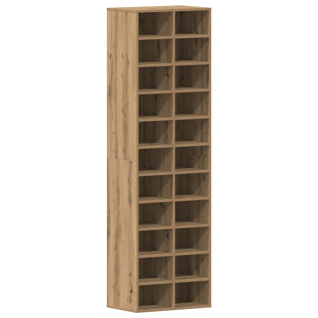 Scarpiera Rovere Artigianale 54x34x183 Cm In Legno Multistrato