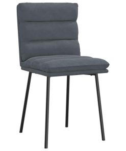 Sedie Da Pranzo 6 Pz Grigio Scuro In Velluto