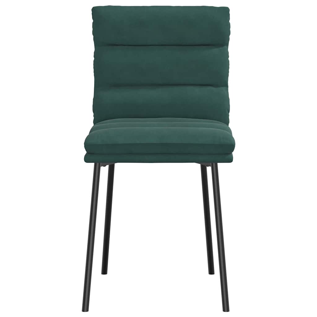 Sedie Da Pranzo 4 Pz Verde Scuro In Velluto - Image 6