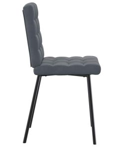 Sedie Da Pranzo 6 Pz Grigio Scuro In Velluto