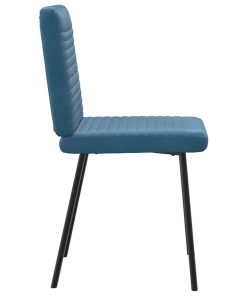 Sedie Da Pranzo 4 Pz Blu In Velluto