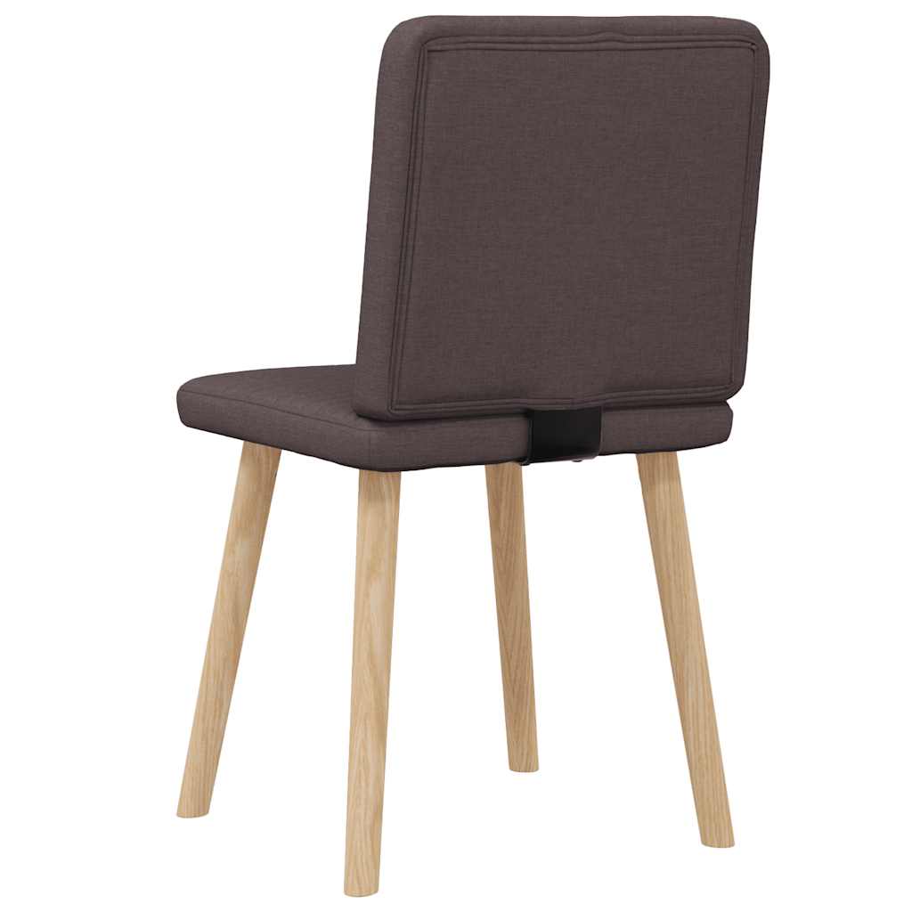 Sedie Da Pranzo 2 Pz Marrone Scuro In Tessuto