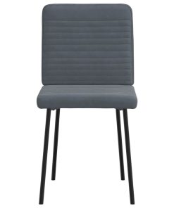 Sedie Da Pranzo 4 Pz Grigio Scuro In Velluto