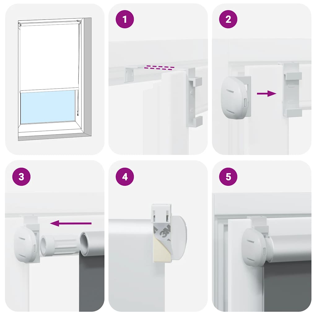 Tenda A Rullo Oscurante 110x150 Cm Larghezza Tessuto 105,7 cm - Image 5