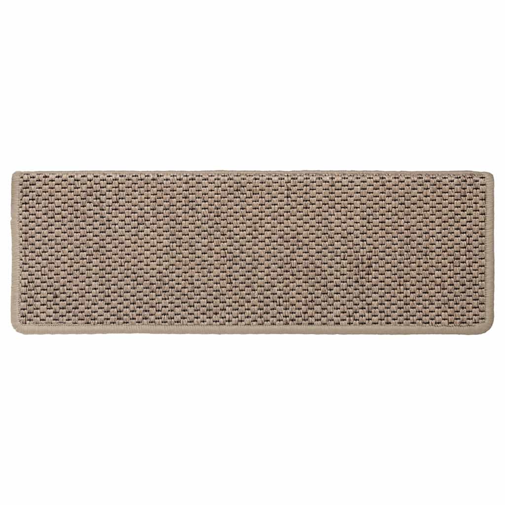 Tappeti Autoadesivi Scale Aspetto Sisal 30 Pz 65x21x4 Cm Sabbia - Image 4