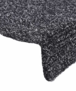 Tappetini Per Scale Autoadesivi 20 Pz 56x17x3 Cm Grigio Scuro Semicircolari