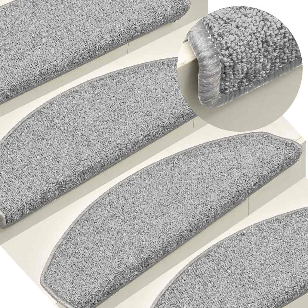 Tappetini Per Scale 30 Pz Grigio Chiaro 65x24x4 cm