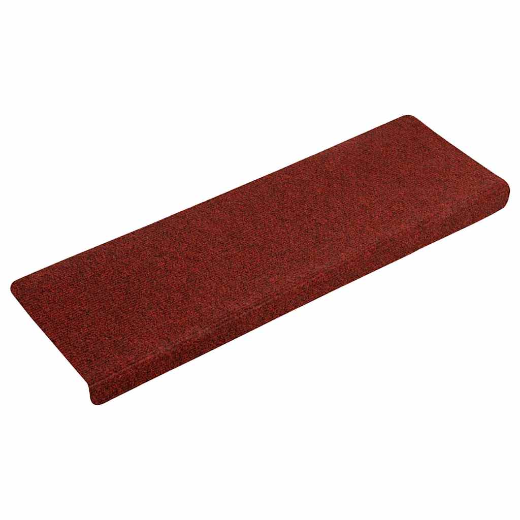 Tappetini Per Scale Autoadesivi 30 Pz 65x21x4 Cm Bordeaux Rosso Bordo Rettangolare - Image 3