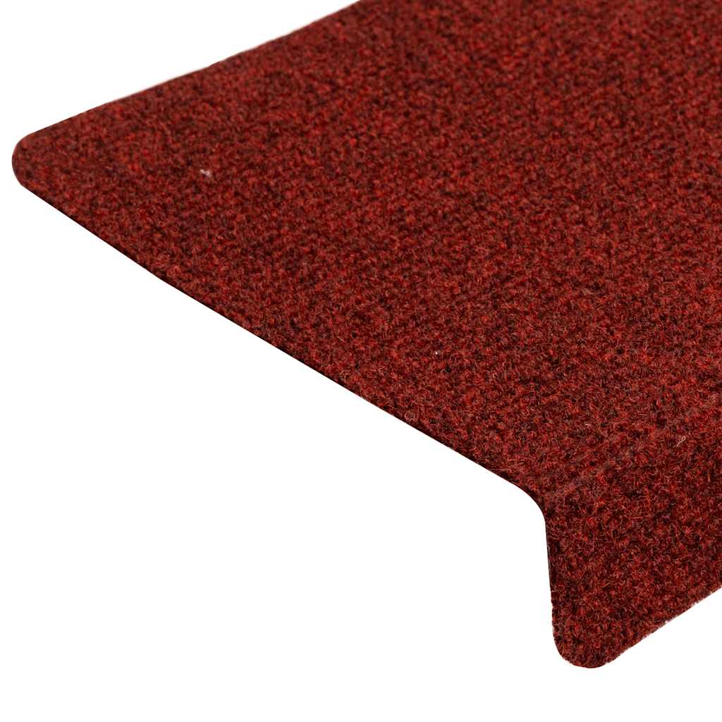 Tappetini Per Scale Autoadesivi 30 Pz 65x21x4 Cm Bordeaux Rosso Bordo Rettangolare - Image 6