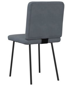 Sedie Da Pranzo 2 Pz Grigio Scuro In Velluto