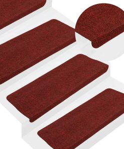 Tappetini Autoadesivi Per Scale 30 Pz Rossi 65x24,5x3,5 cm
