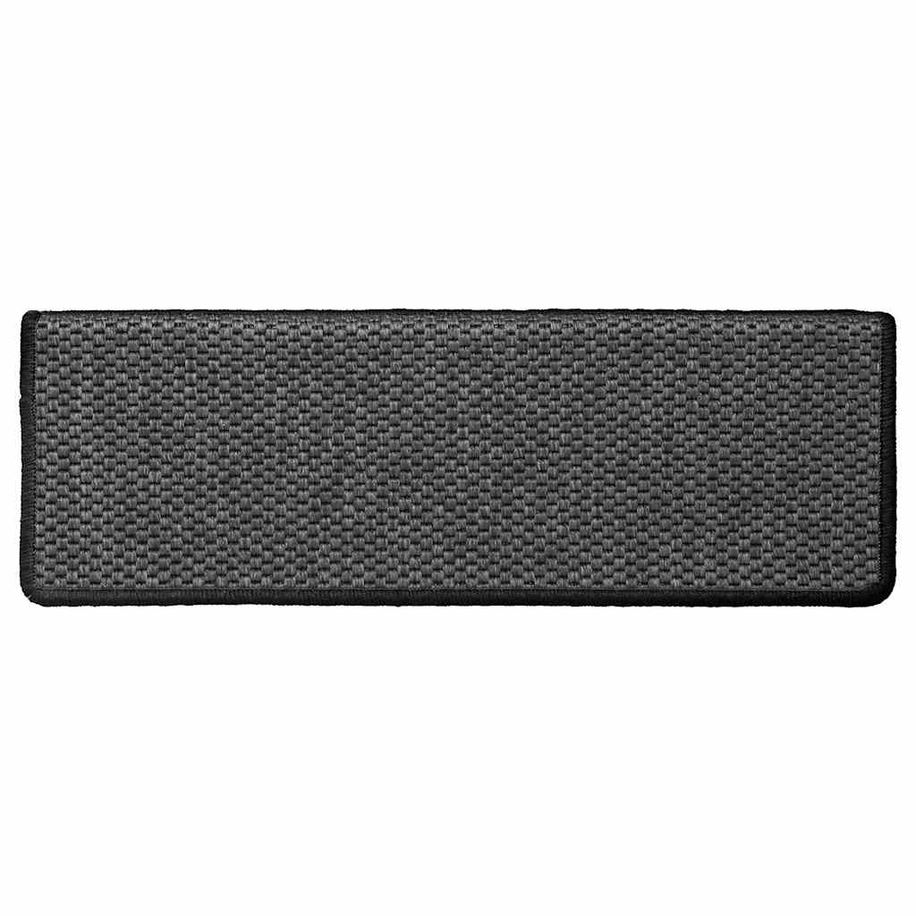 Tappeti Adesivi Scale Aspetto Sisal 30 Pz 65x21x4 Cm Antracite - Image 5