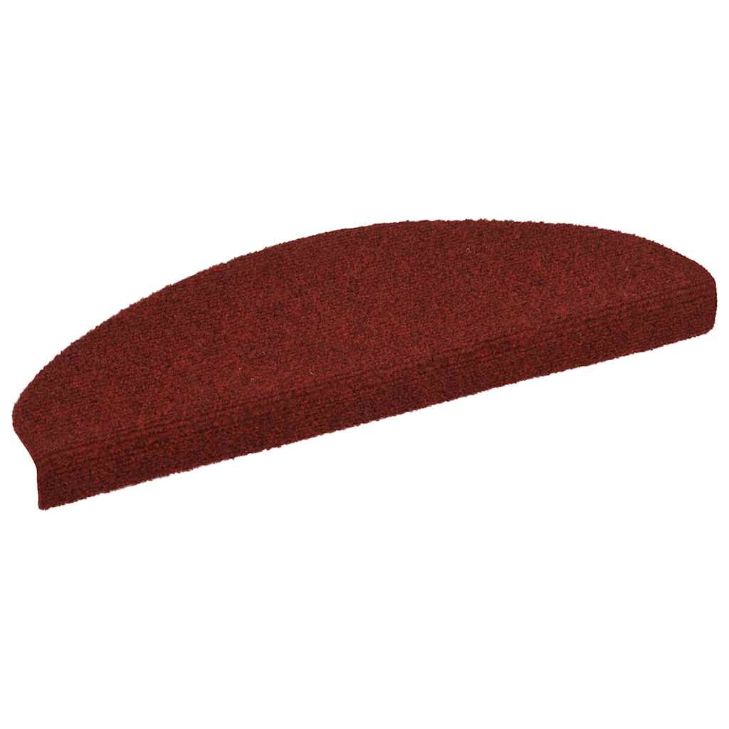 Tappetini Per Scale Autoadesivi 30 Pz 65x21x4 Cm Bordeaux Rosso Semicircolari Grandi - Image 6