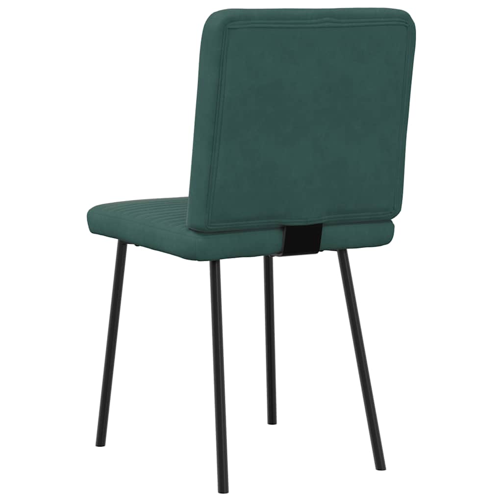 Sedie Da Pranzo 4 Pz Verde Scuro In Velluto - Image 6