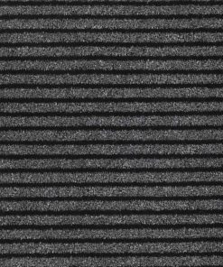 Zerbino A Strisce Nere E Grigie 90x120 cm