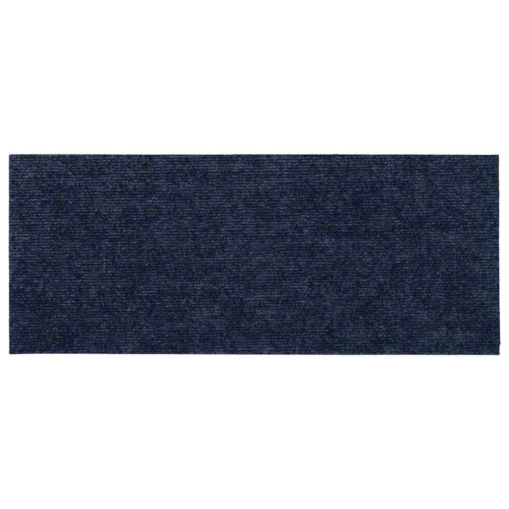 Tappetini Per Scale Autoadesivi 30 Pz 60x25 Cm Blu Navy Rettangolari
