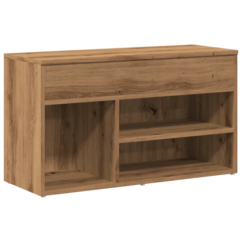 Scarpiera Rovere Artigianale 80x30x45 Cm In Legno Multistrato - Image 4