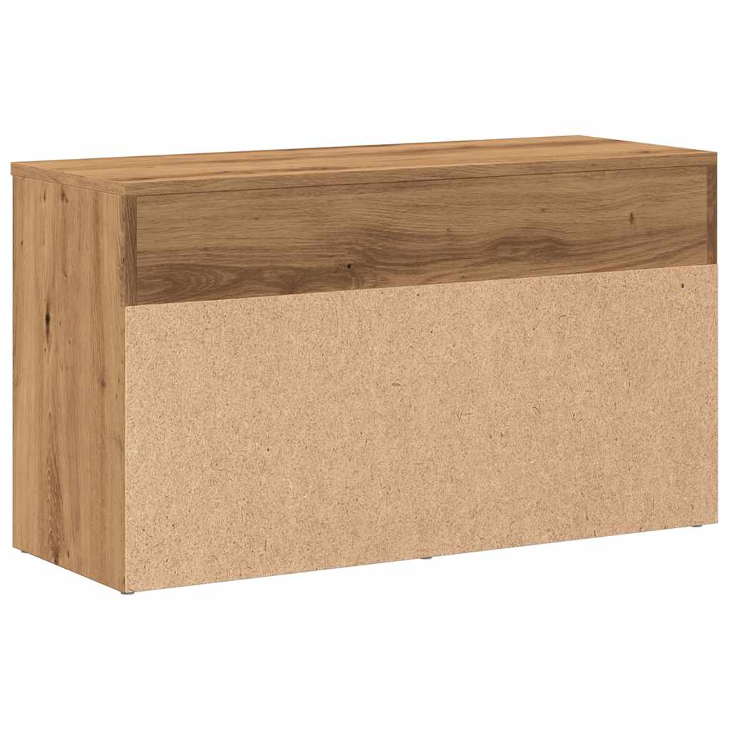 Scarpiera Rovere Artigianale 80x30x45 Cm In Legno Multistrato - Image 6