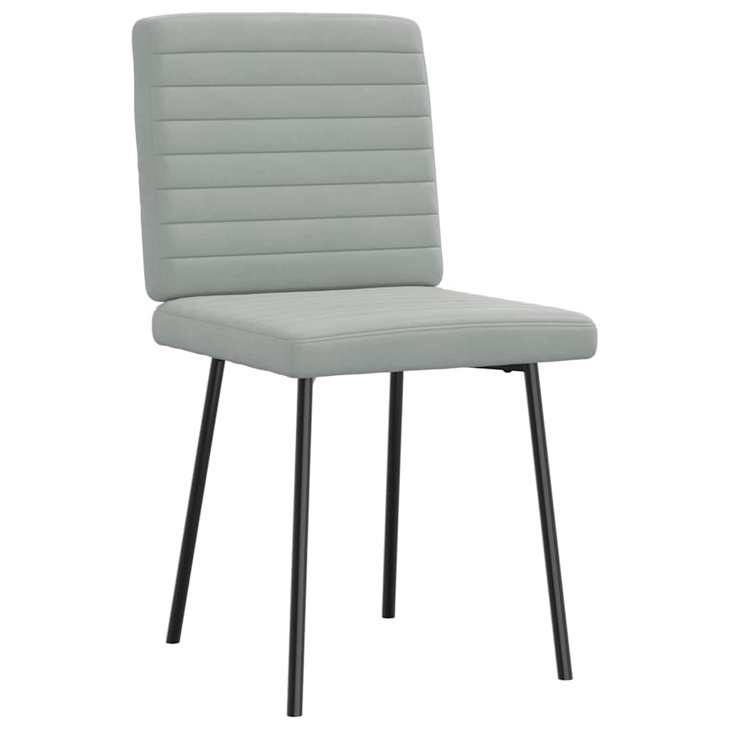 Sedie Da Pranzo 6 Pz Grigio Chiaro In Velluto