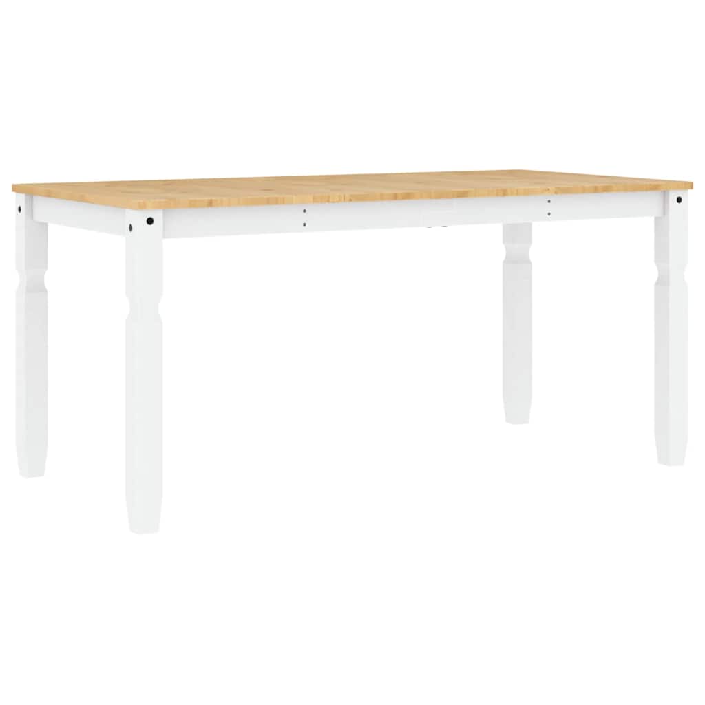 Set Da Pranzo 3 Pz Panama Bianco In Legno Massello Di Pino