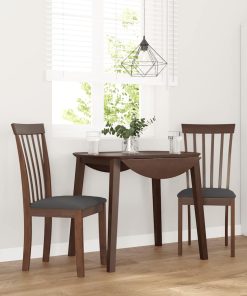 Sedie Da Pranzo Con Cuscini 2pz Marrone Legno Massello Di Hevea