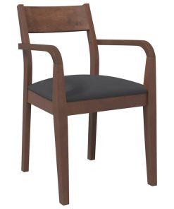 Sedie Da Pranzo Con Cuscini 2pz Marrone Legno Massello Di Hevea