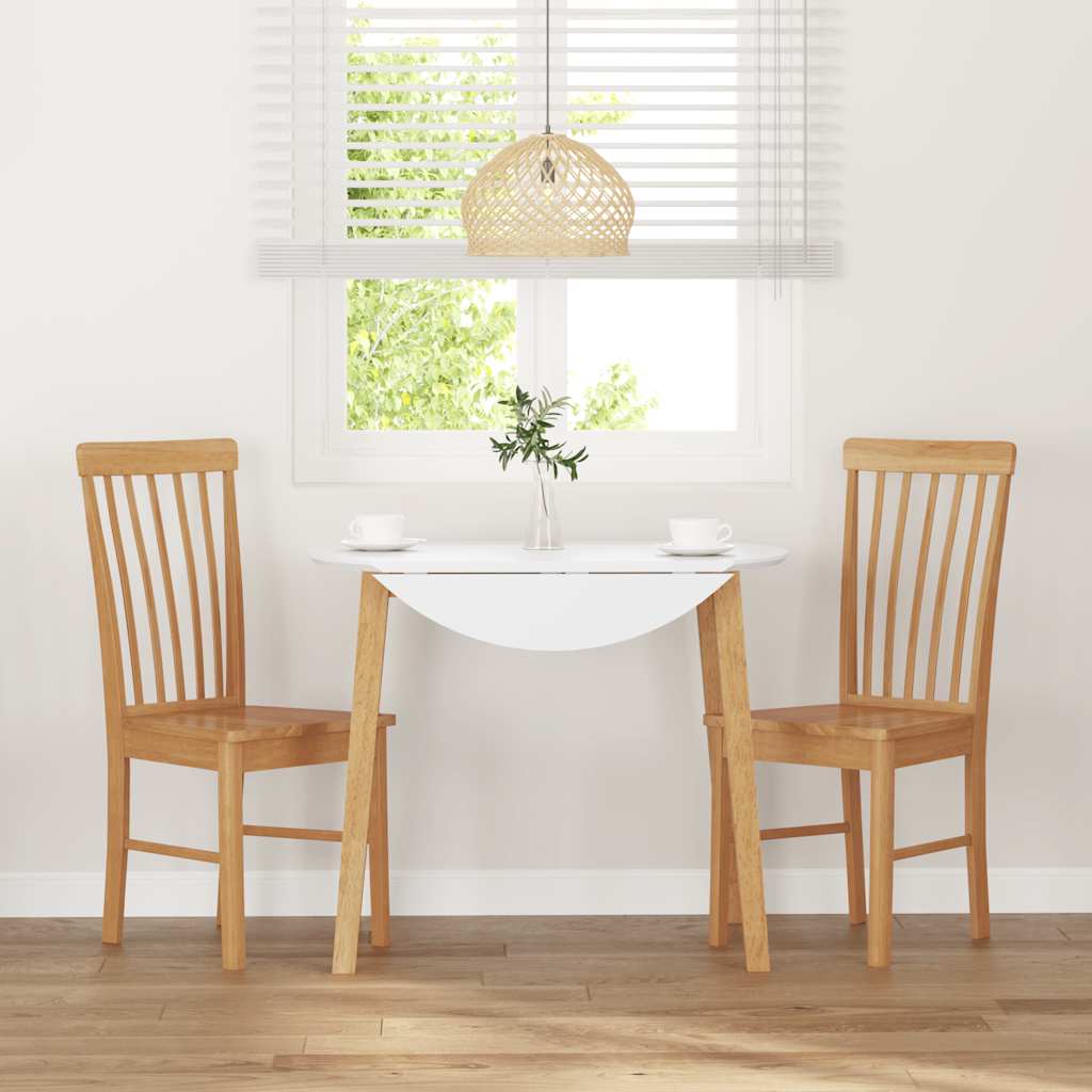 Sedie Da Pranzo 2 Pz In Legno Massello Di Hevea