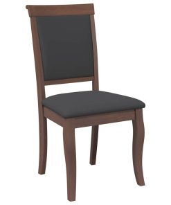 Sedie Da Pranzo Con Cuscini 2pz Marrone Legno Massello Di Hevea