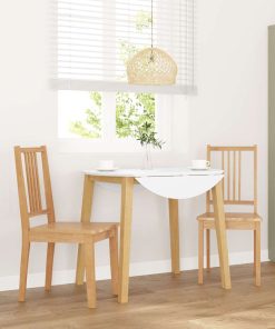 Sedie Da Pranzo 2 Pz Naturale In Legno Massello Di Hevea
