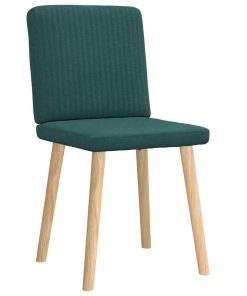 Sedie Da Pranzo 2 Pz Verde Scuro In Tessuto