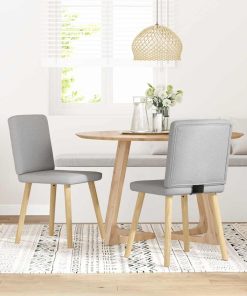 Sedie Da Pranzo 2 Pz Grigio Nuvola In Tessuto