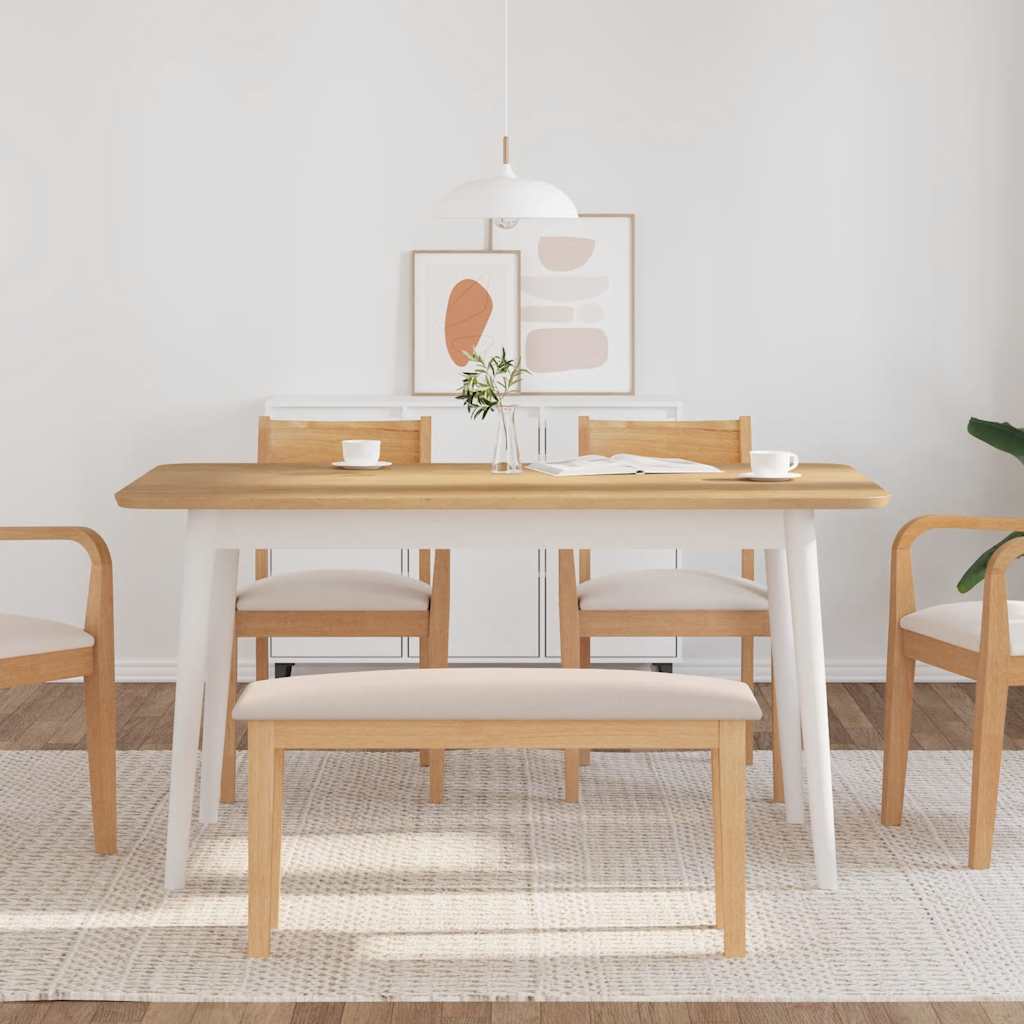 Panca 90 Cm In Legno Massello Di Hevea