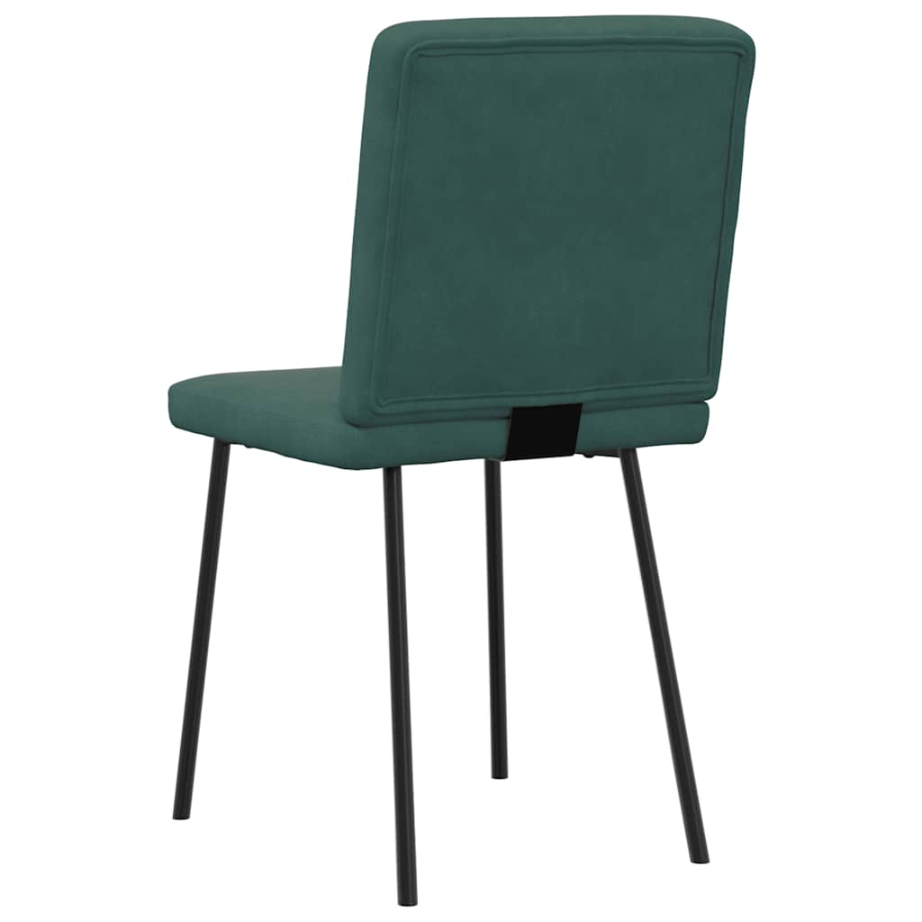 Sedie Da Pranzo 4 Pz Verde Scuro In Velluto