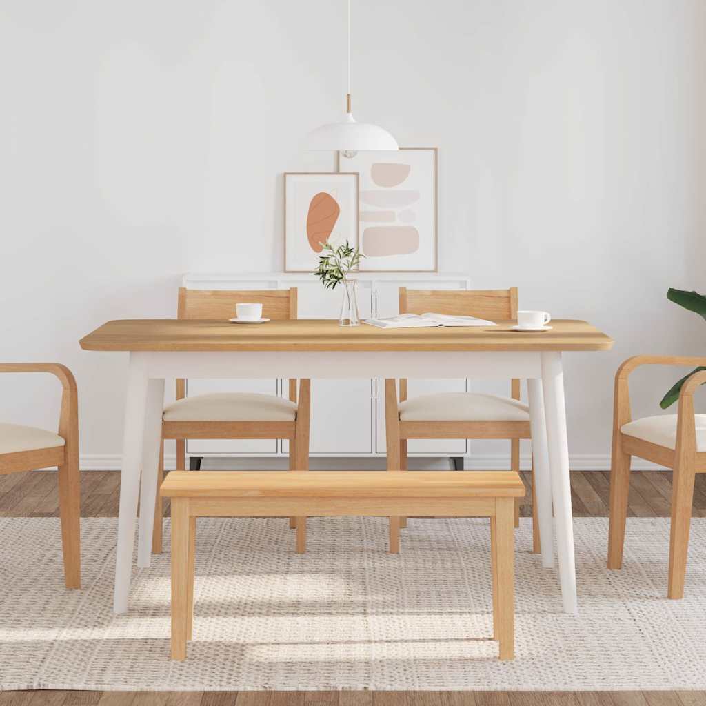 Panca 90 Cm In Legno Massello Di Hevea - Image 5