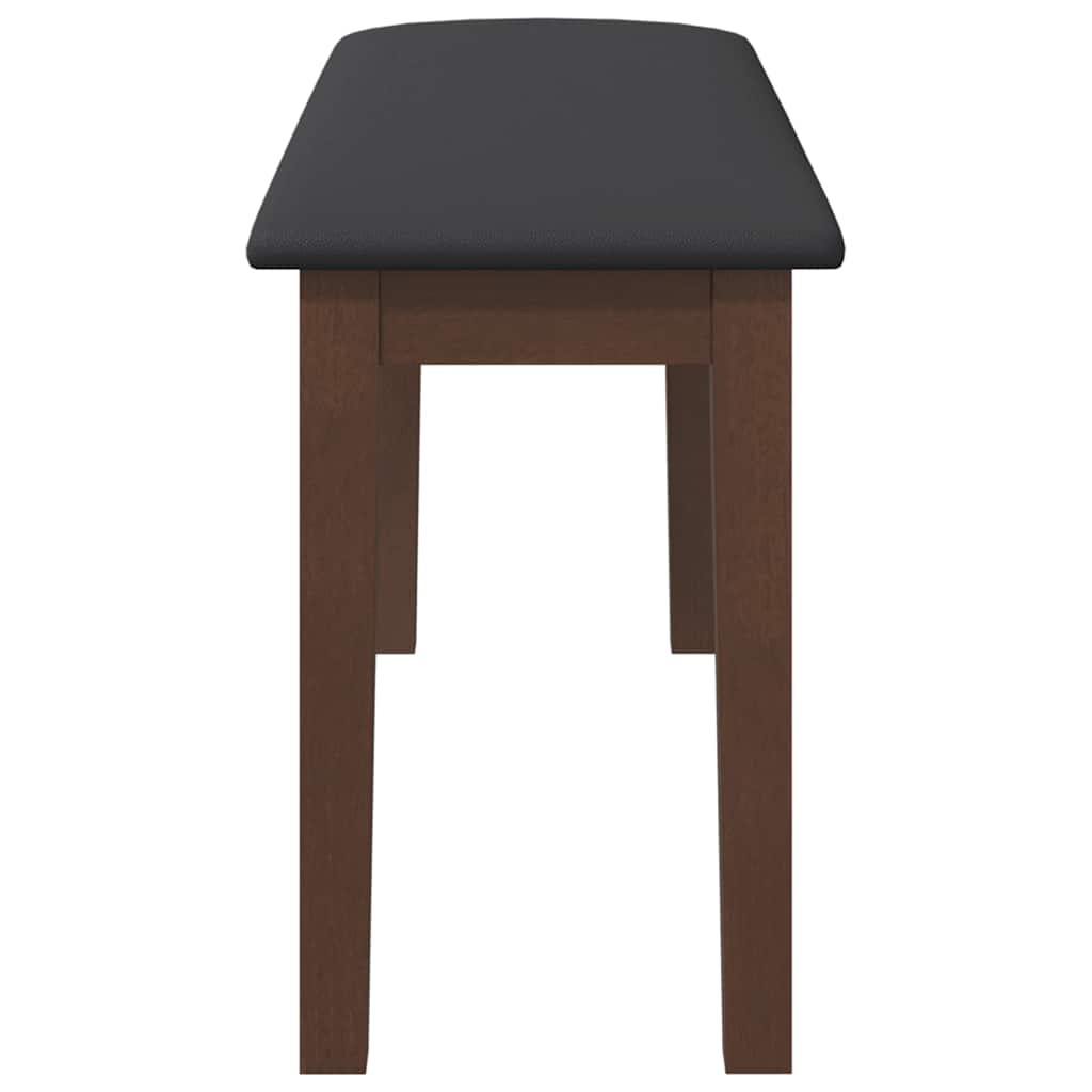 Panca 90 Cm Marrone In Legno Massello Di Hevea