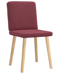 Sedie Da Pranzo 2 Pz Rosso Vino In Tessuto