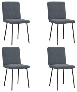 Sedie Da Pranzo 4 Pz Grigio Scuro In Velluto