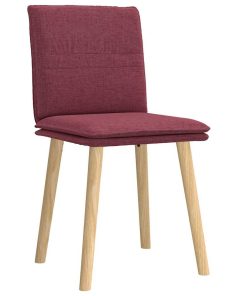 Sedie Da Pranzo 2 Pz Rosso Vino In Tessuto