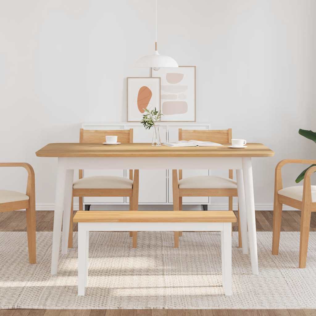 Panca 90 Cm In Legno Massello Di Hevea - Image 6