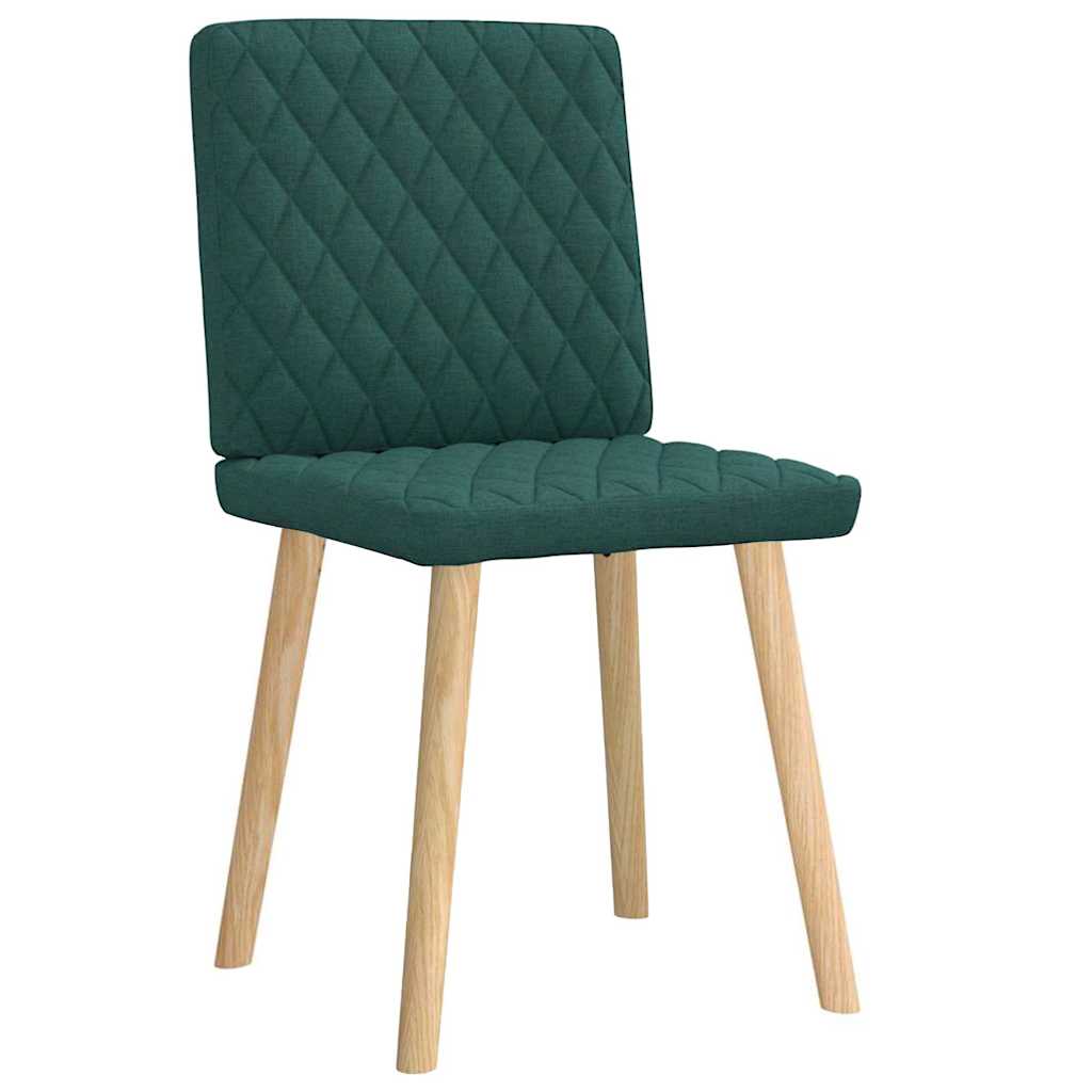 Sedie Da Pranzo 2 Pz Verde Scuro In Tessuto