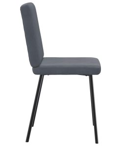 Sedie Da Pranzo 6 Pz Grigio Scuro In Velluto