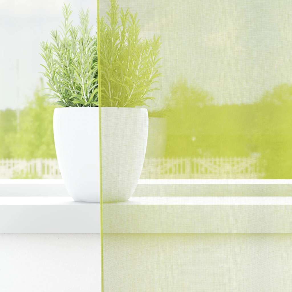 Tende In Voile Con Occhielli 2 Pz Verde Mela 140x225 cm