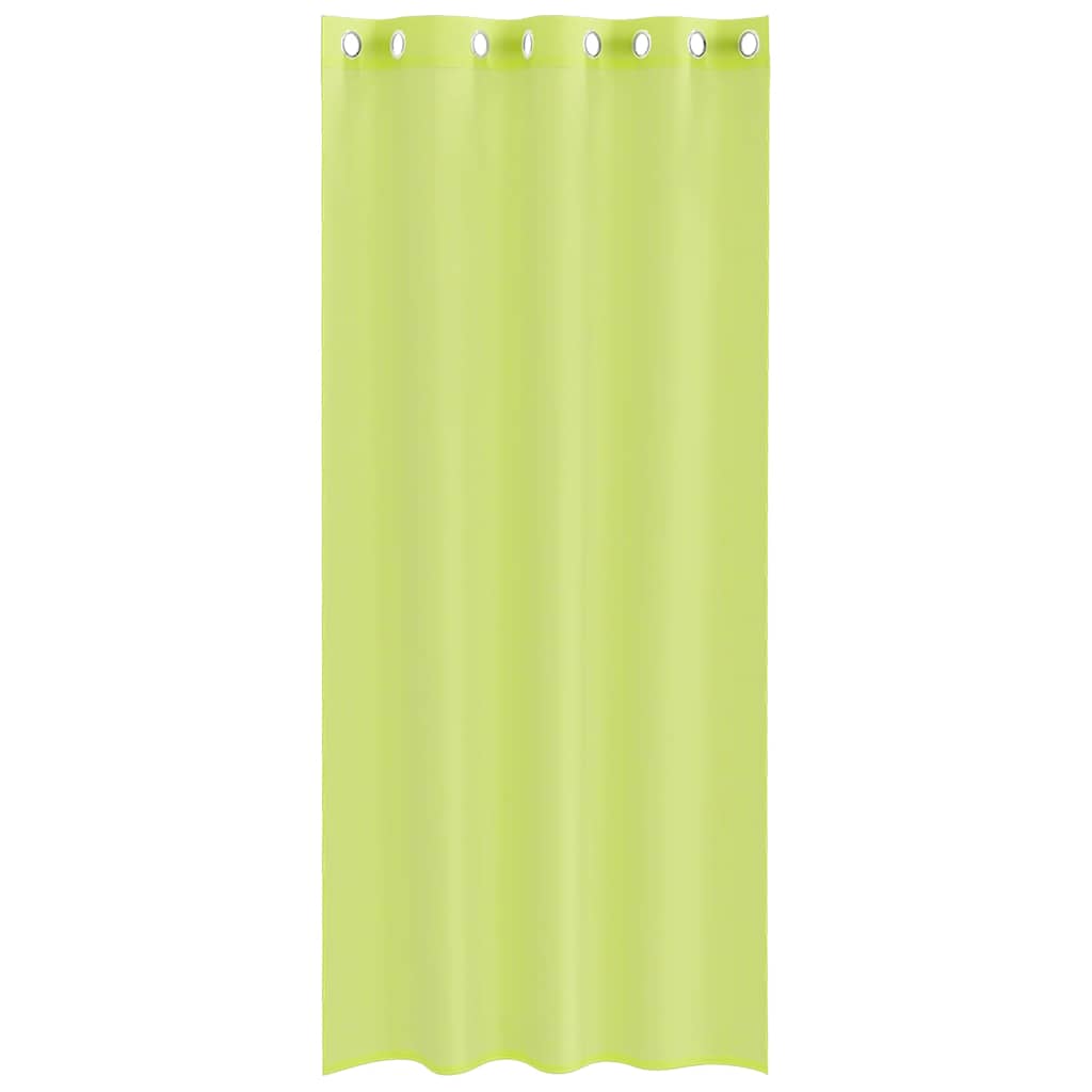 Tende In Voile Con Occhielli 2 Pz Verde Mela 140x225 cm - Image 3