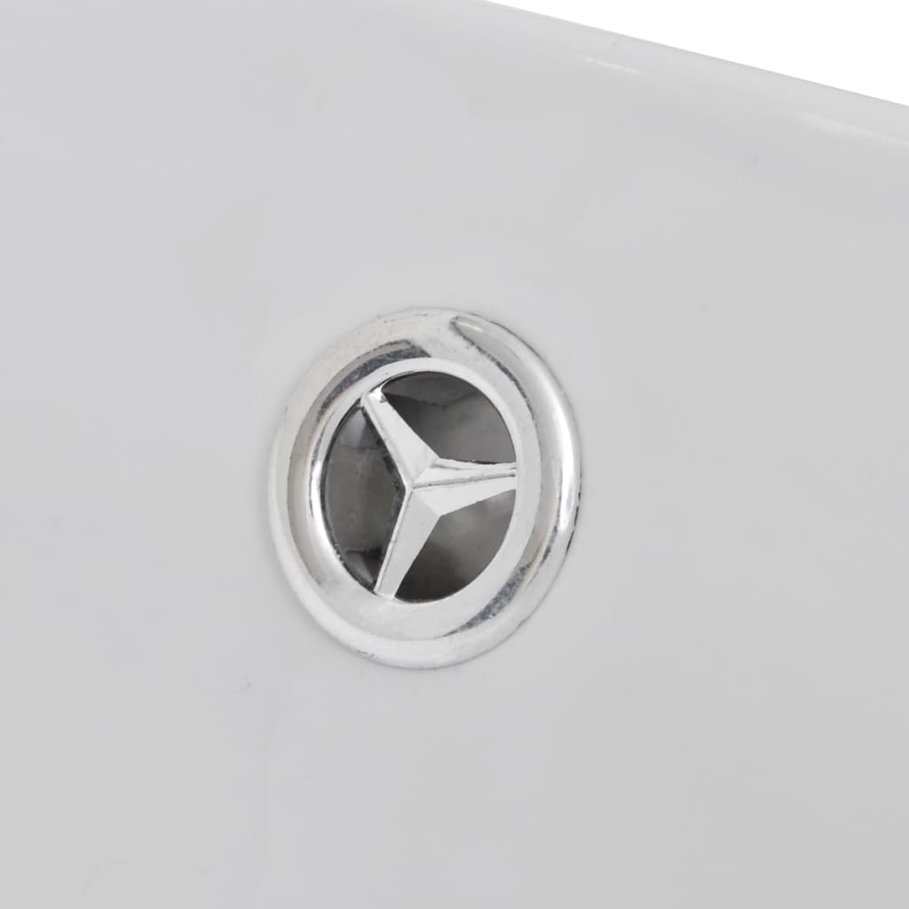 Lavello Ovale In Ceramica Di Lusso Con Troppopieno 59 X 38,5 cm