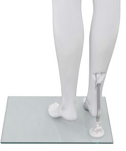 Manichino Donna Figura Intera Base In Vetro 175cm Bianco Lucido